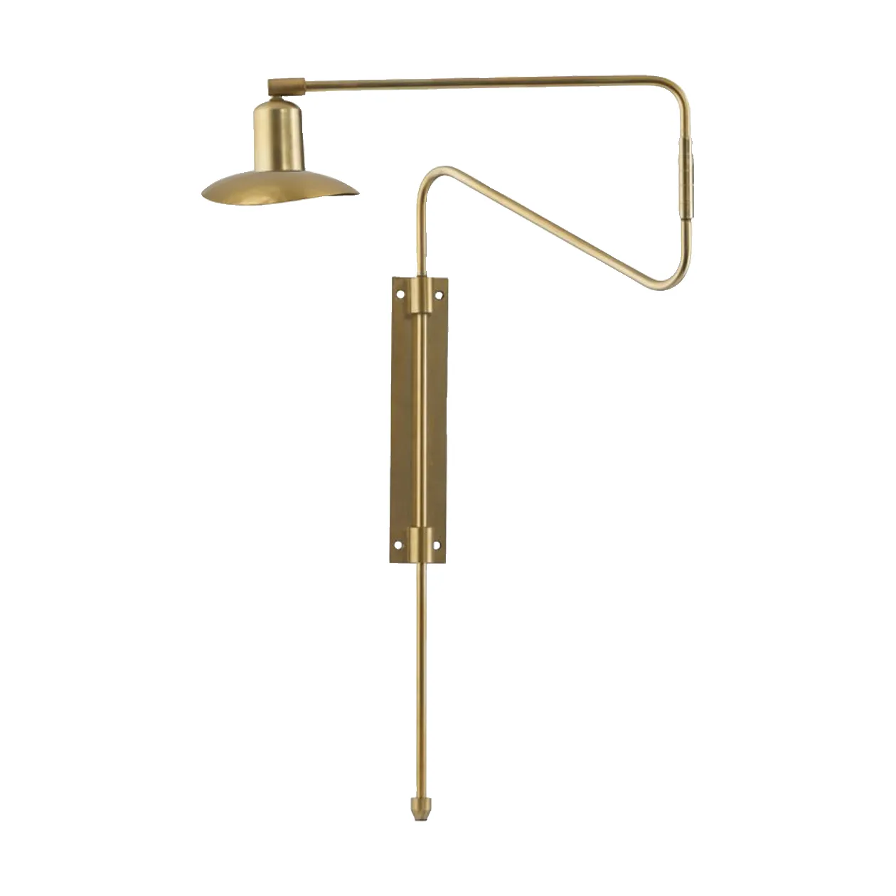 Swing wandlamp, Messing House Doctor