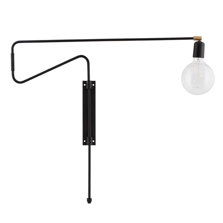 Swing wandlamp zwart - groot, 70 cm. - House Doctor