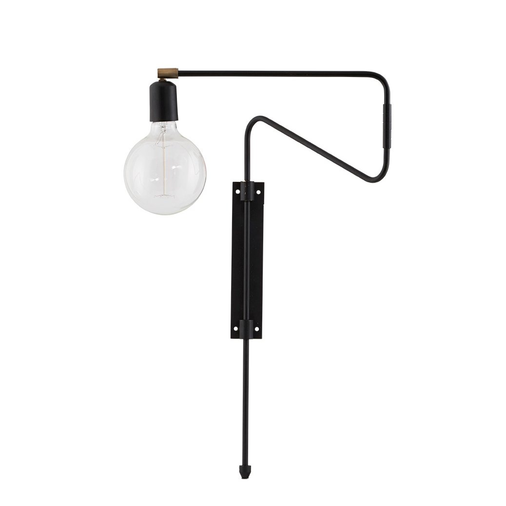 House Doctor Swing wandlamp zwart klein, 35 cm.