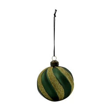 Swirl kerstbal 4-pack - Groen-goud - House Doctor