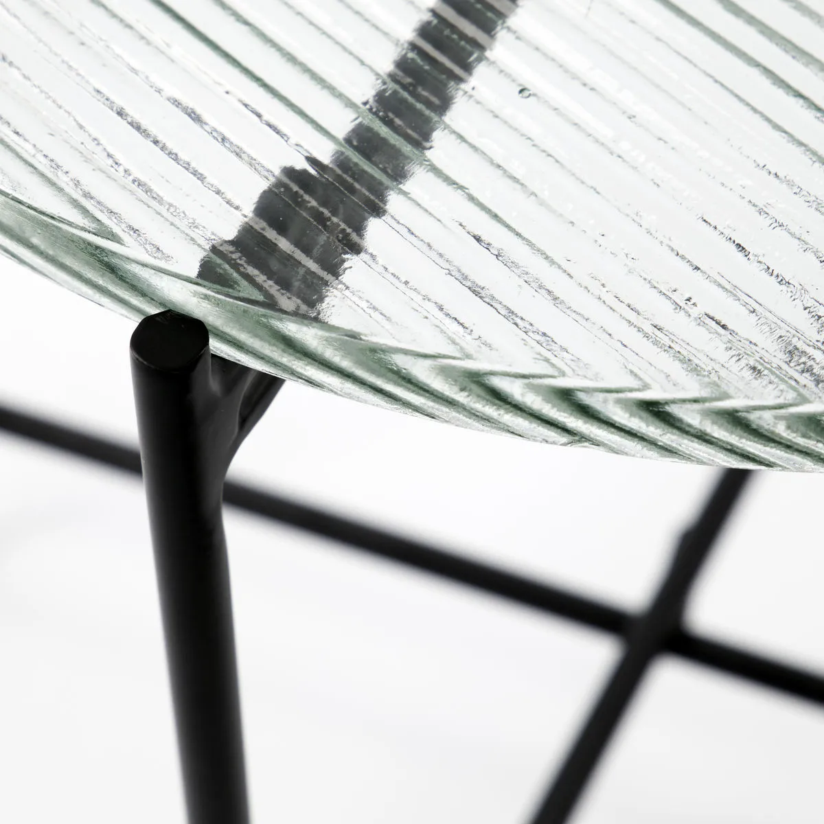 Tamu bijzettafeltje Ø40x40 cm, Zwart-glas House Doctor