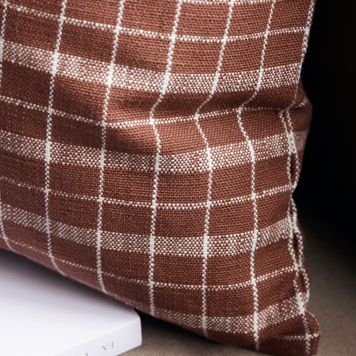 Thame kussenhoes geruit 50x50 cm, Brown House Doctor
