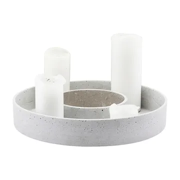 The Ring adventskandelaar voor blokkaarsen - Beton - House Doctor