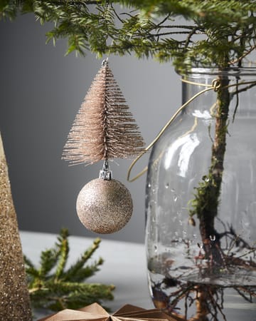 Tree & bell kersthanger 15 cm - Sand - House Doctor