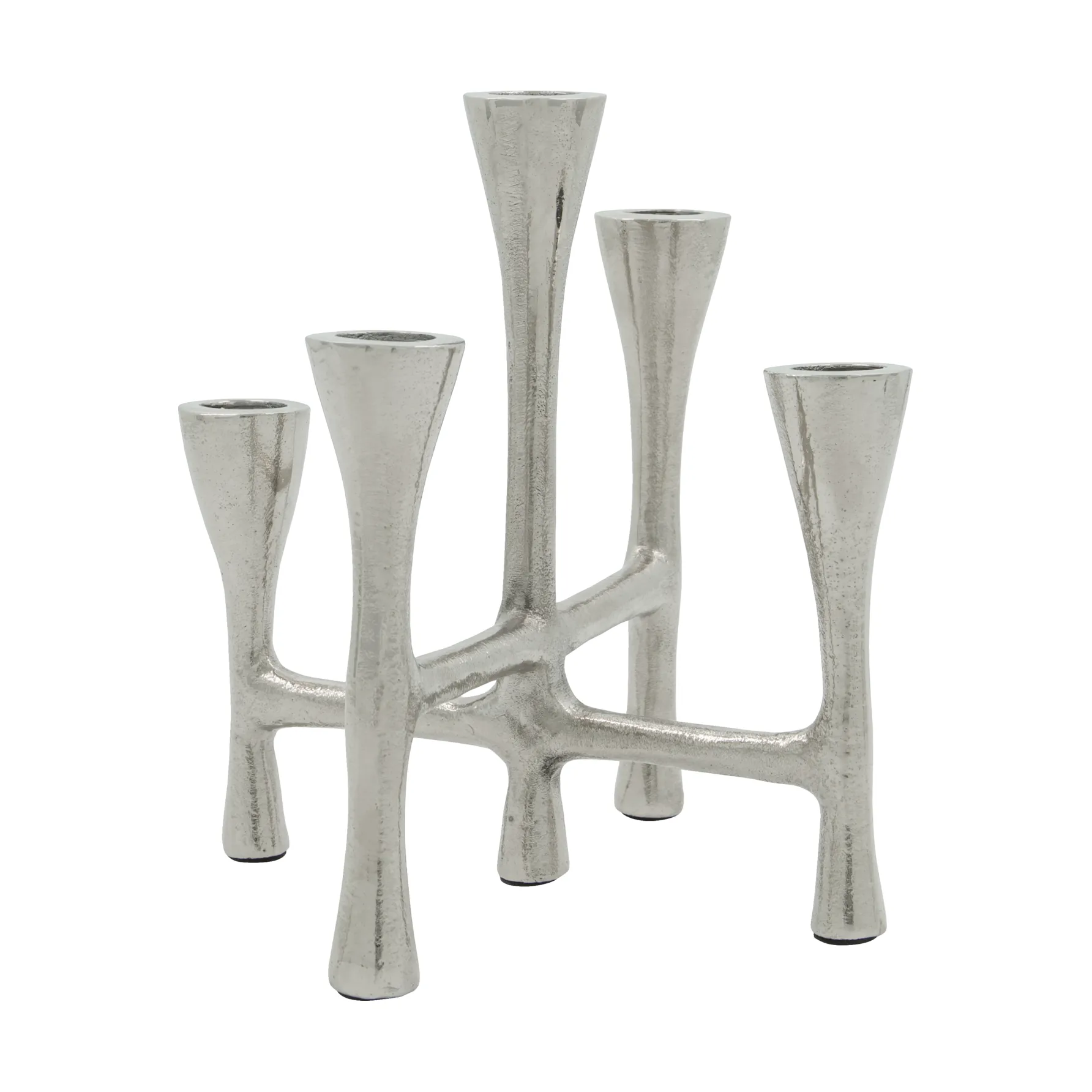 Tristy kandelaar 20 cm, Zilverkleurige afwerking House Doctor
