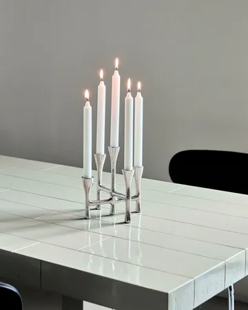 Tristy kandelaar 20 cm - Zilverkleurige afwerking - House Doctor