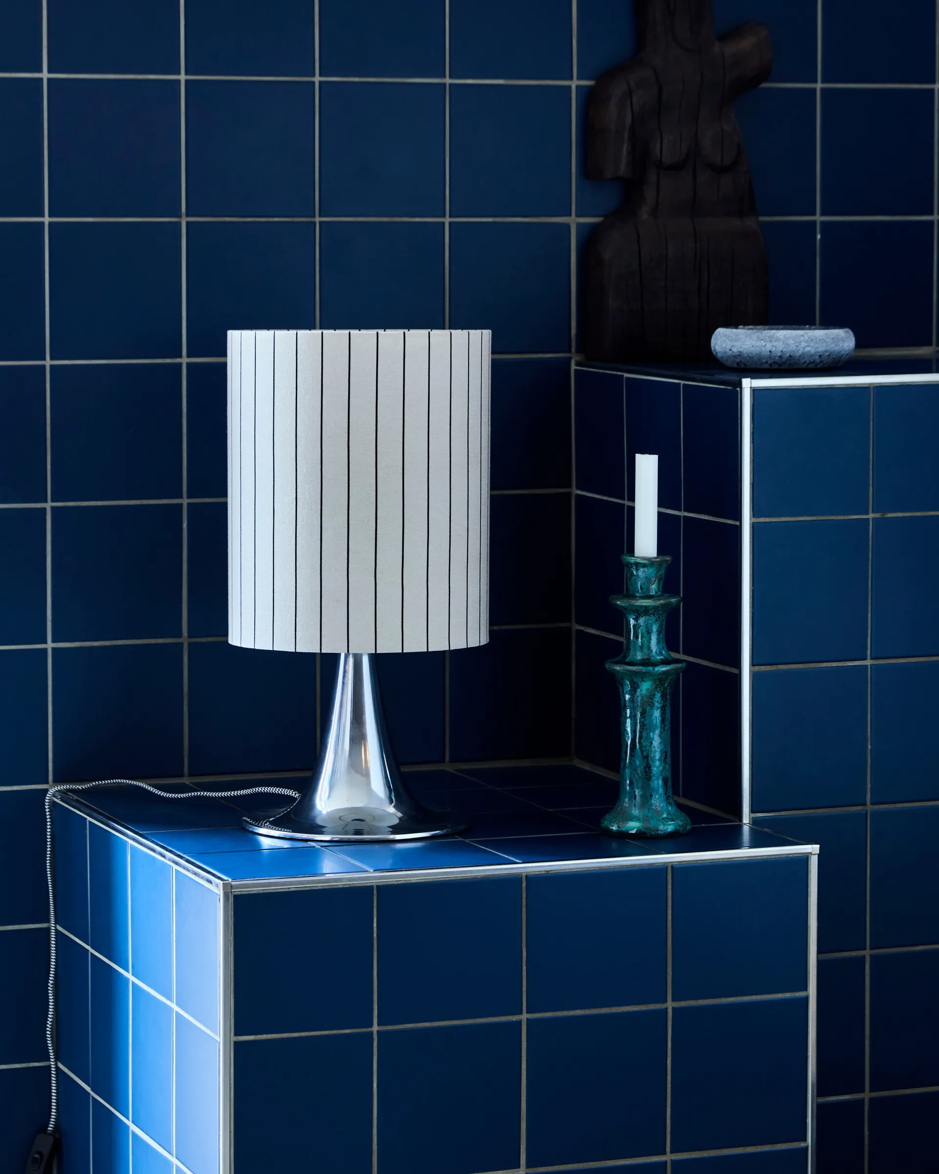 Tulip tafellamp 50 cm, Zilverkleurige afwerking House Doctor