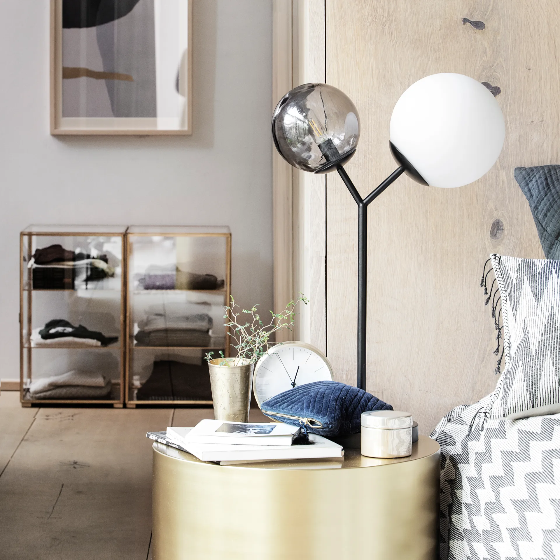 Twice tafellamp, Zwart House Doctor