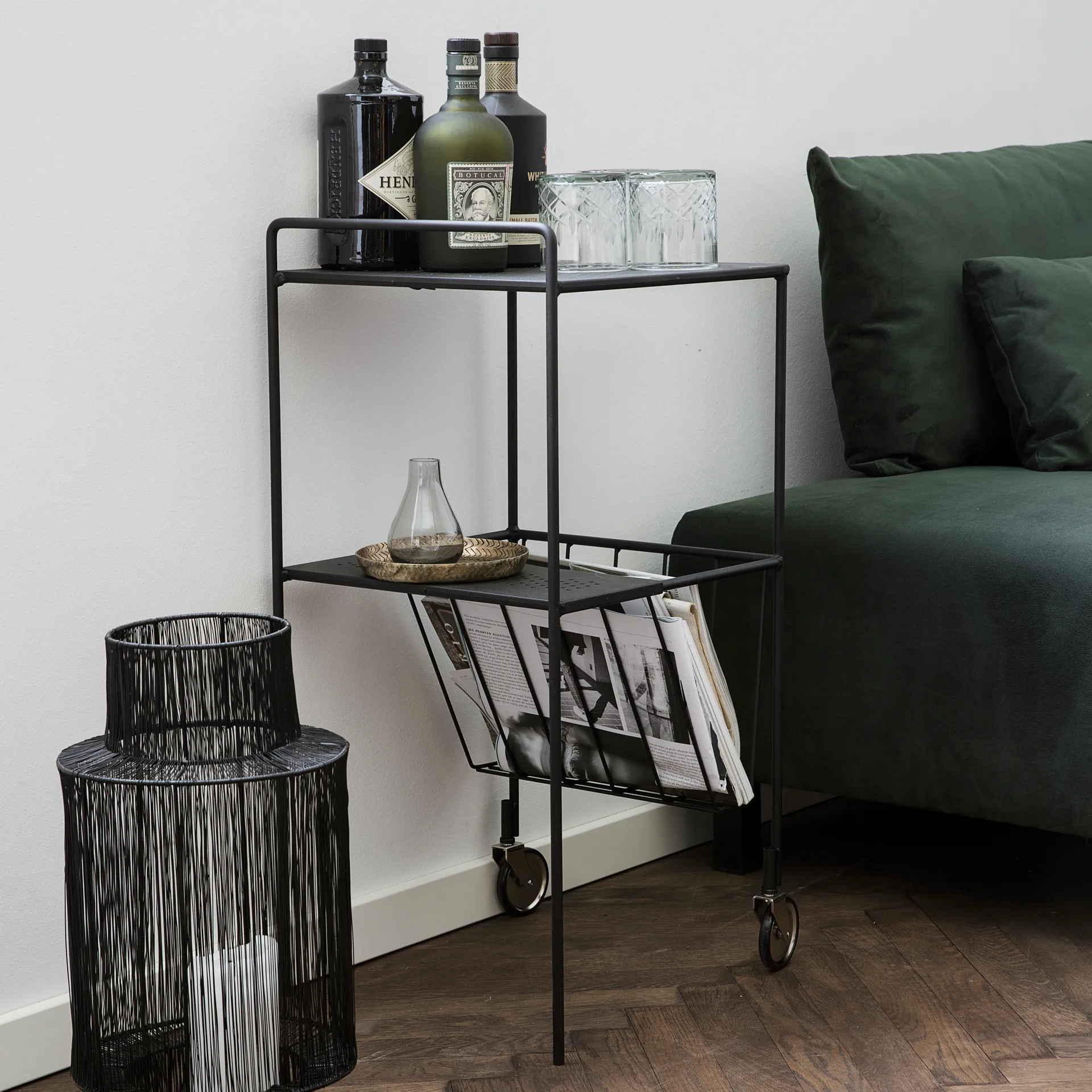 Use trolley met wielen, Zwart House Doctor