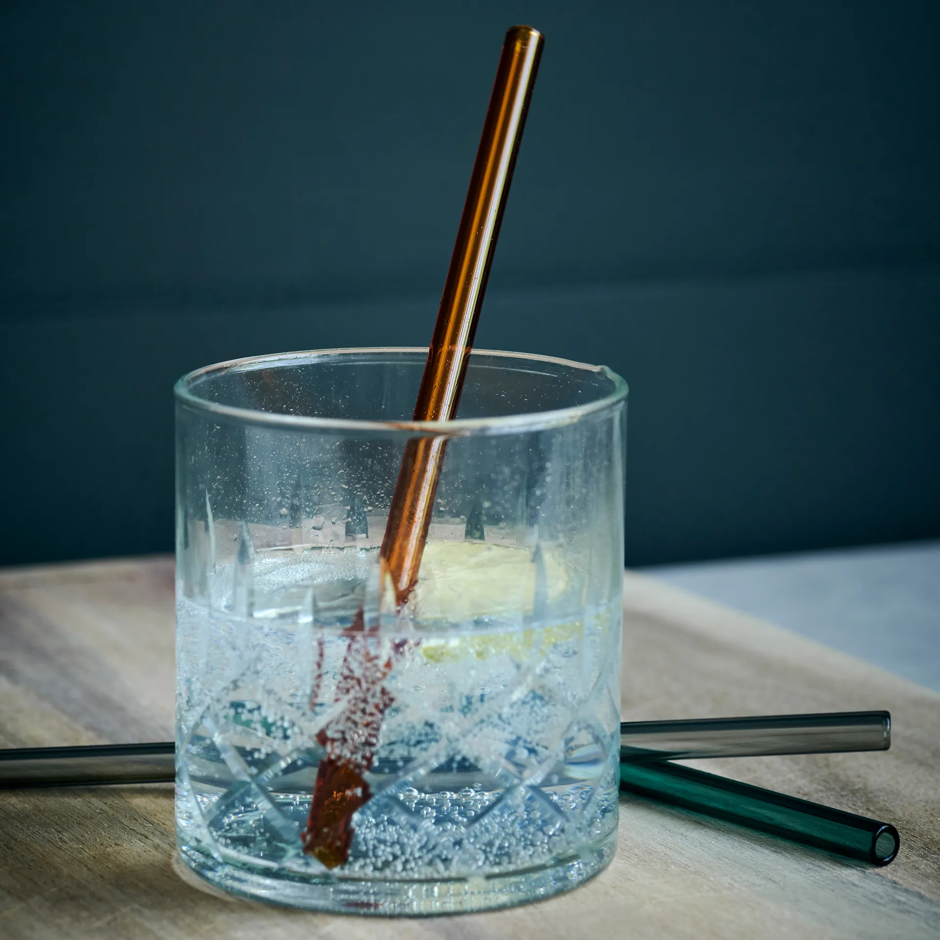 Vaca glazen rietjes 6-pack, Green-grey-orange House Doctor