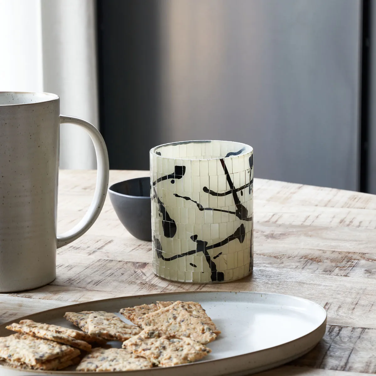 Vana waxinelichtjeshouder Ø10,5 cm, Zwart House Doctor