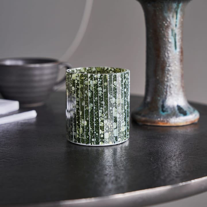 Waan waxinelichthouder 7 cm, Groen House Doctor