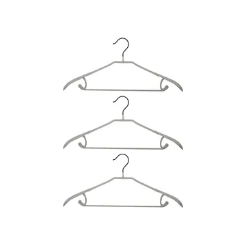 Ward kledinghanger 3-pack - Zwart-grijs - House Doctor