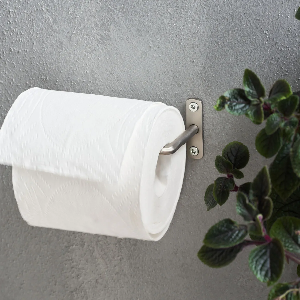 Welo wc-papierhouder, Geborsteld zilver House Doctor