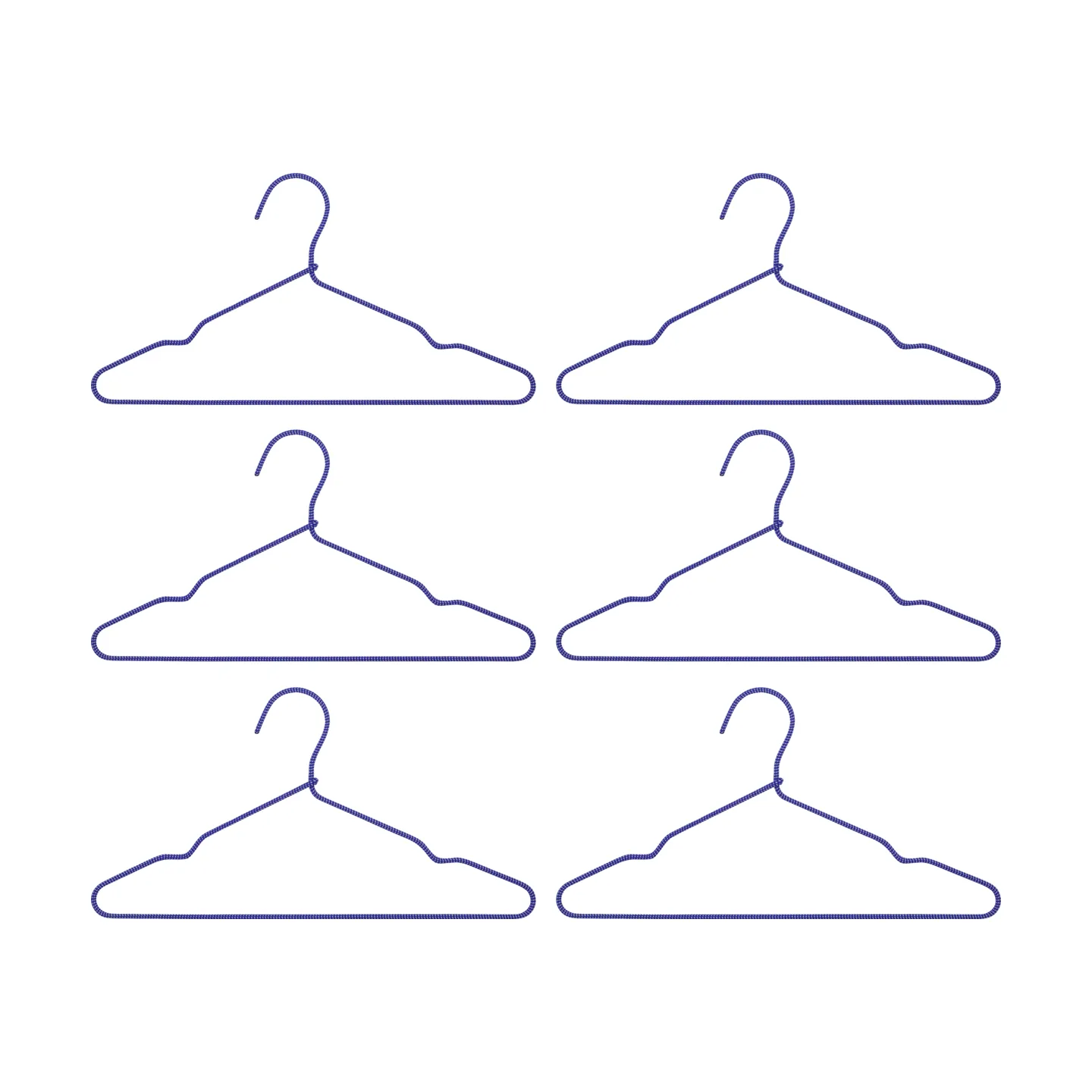 Wire hanger 6-pack, Blauw House Doctor