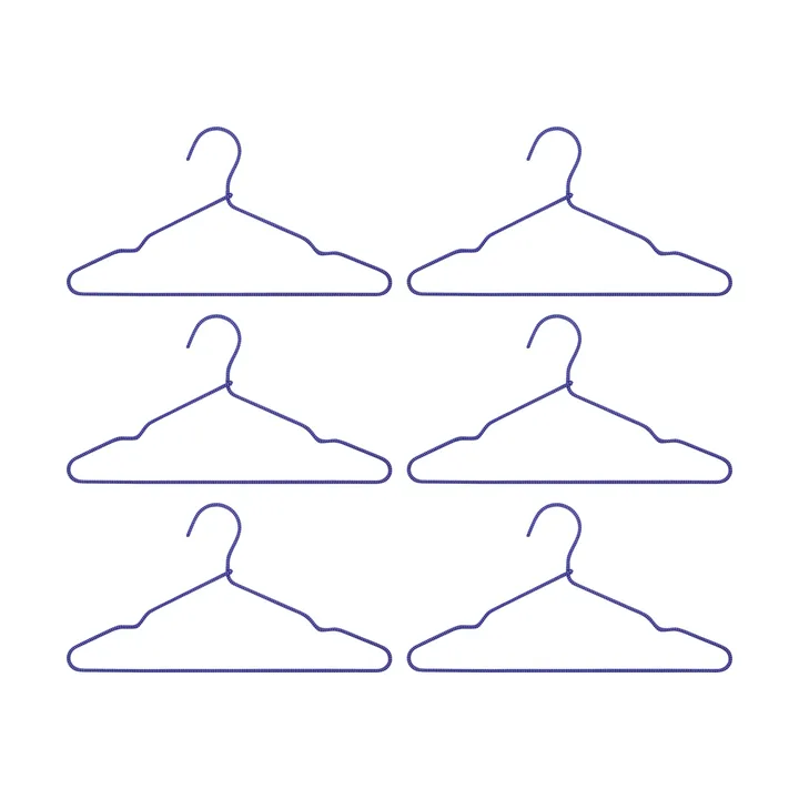 Wire hanger 6-pack - Blauw - House Doctor
