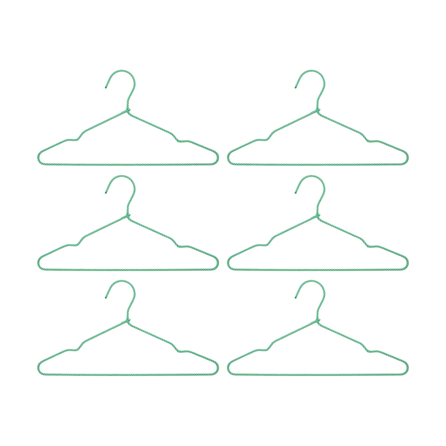 Wire hanger 6-pack, Groen House Doctor