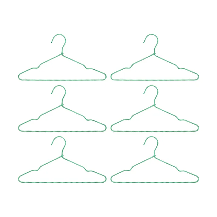 Wire hanger 6-pack - Groen - House Doctor