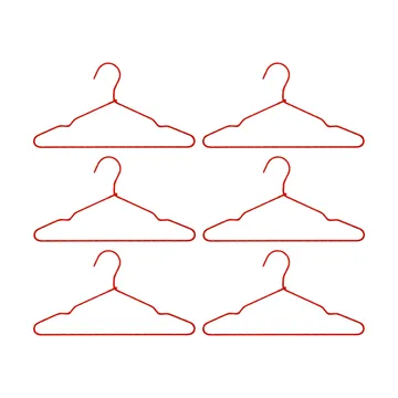 Wire hanger 6-pack - Rood - House Doctor