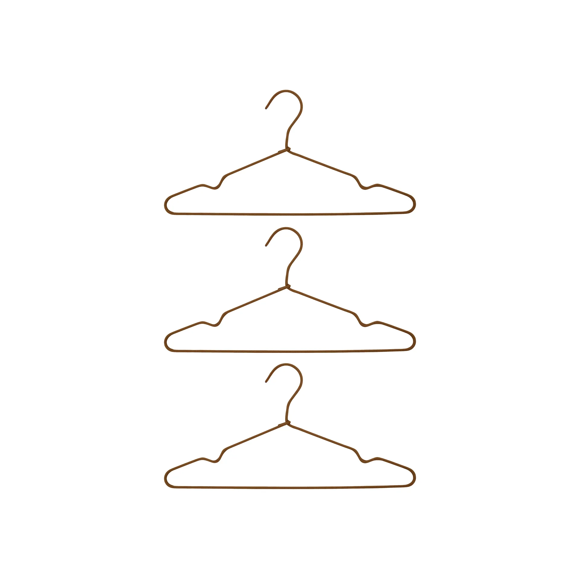 Wire kledinghanger 3-pack, Bruin House Doctor