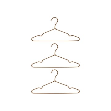 Wire kledinghanger 3-pack - Bruin - House Doctor