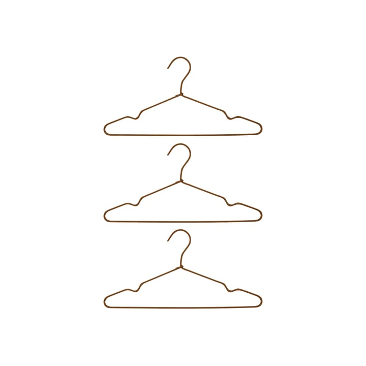Wire kledinghanger 3-pack - Bruin - House Doctor