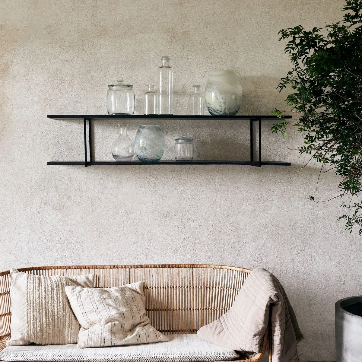 Woods plank 130 cm, Zwart House Doctor