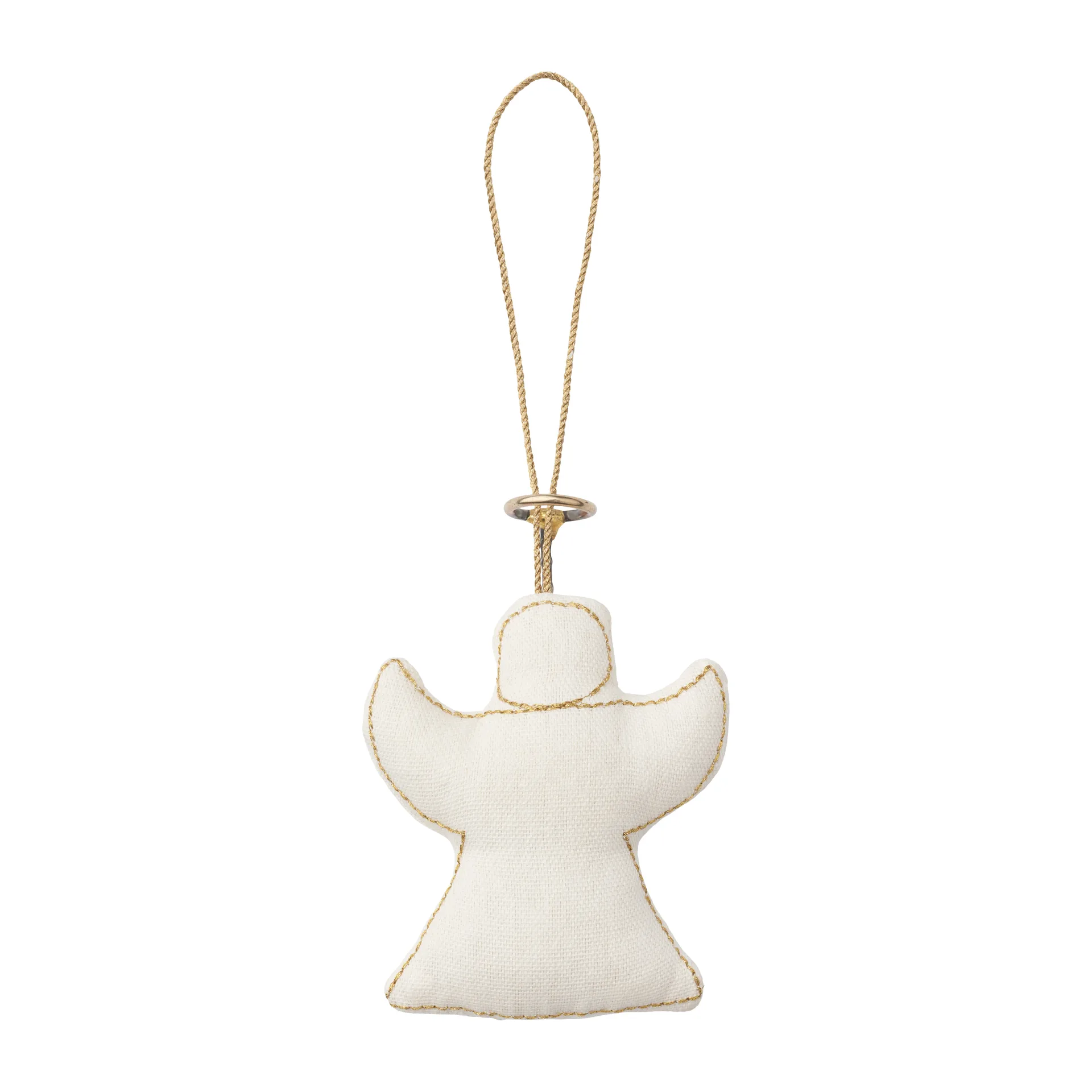 Humdakin Angel kersthanger katoen, Off white/gold Humdakin