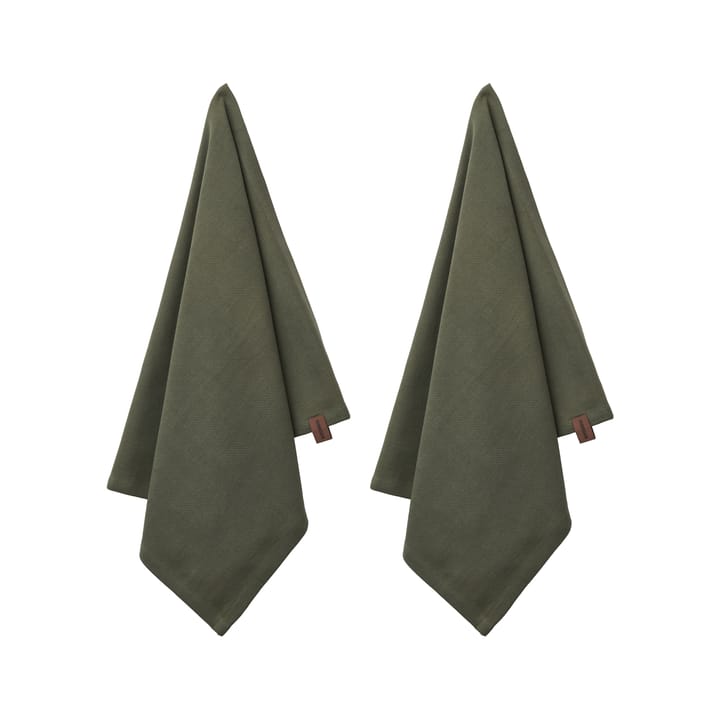 Humdakin ecologische keukenhanddoek 45x70 cm 2-pack - Evergreen - Humdakin