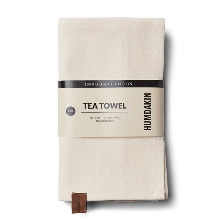 Humdakin ecologische theedoek 45x70 cm 2-pack, Shell Humdakin
