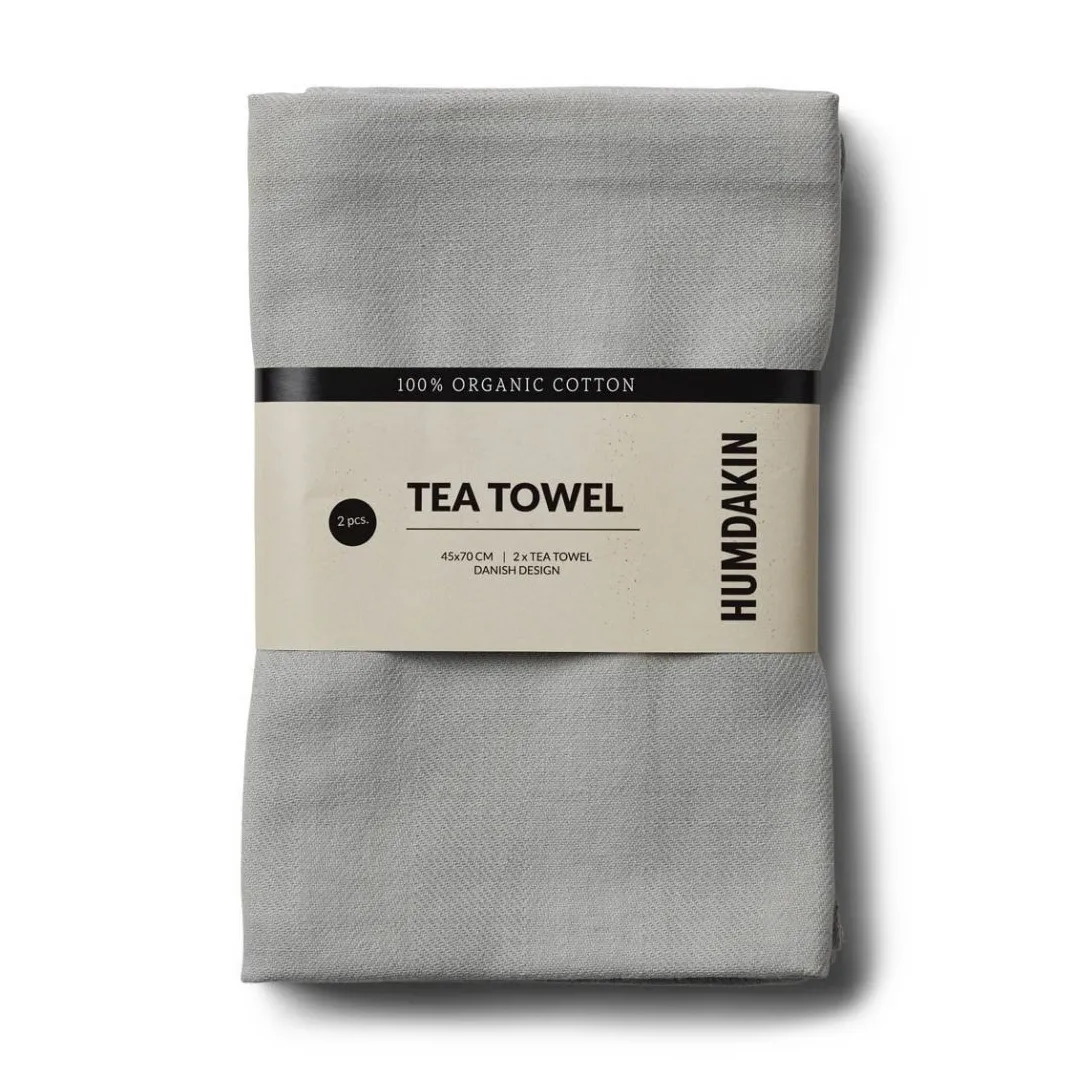 Humdakin ecologische theedoek 45x70 cm 2-pack, Stone Humdakin