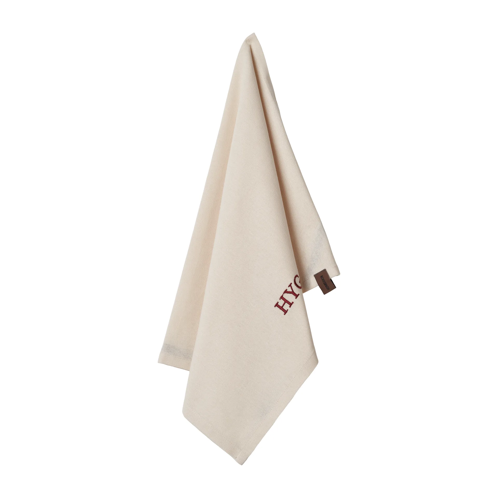 Humdakin Embroidered keukenhanddoek, Off white/Red Humdakin