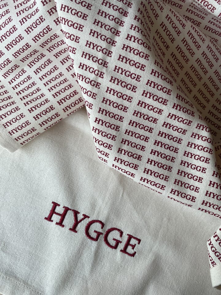 Humdakin Embroidered keukenhanddoek - Off white/Red - Humdakin