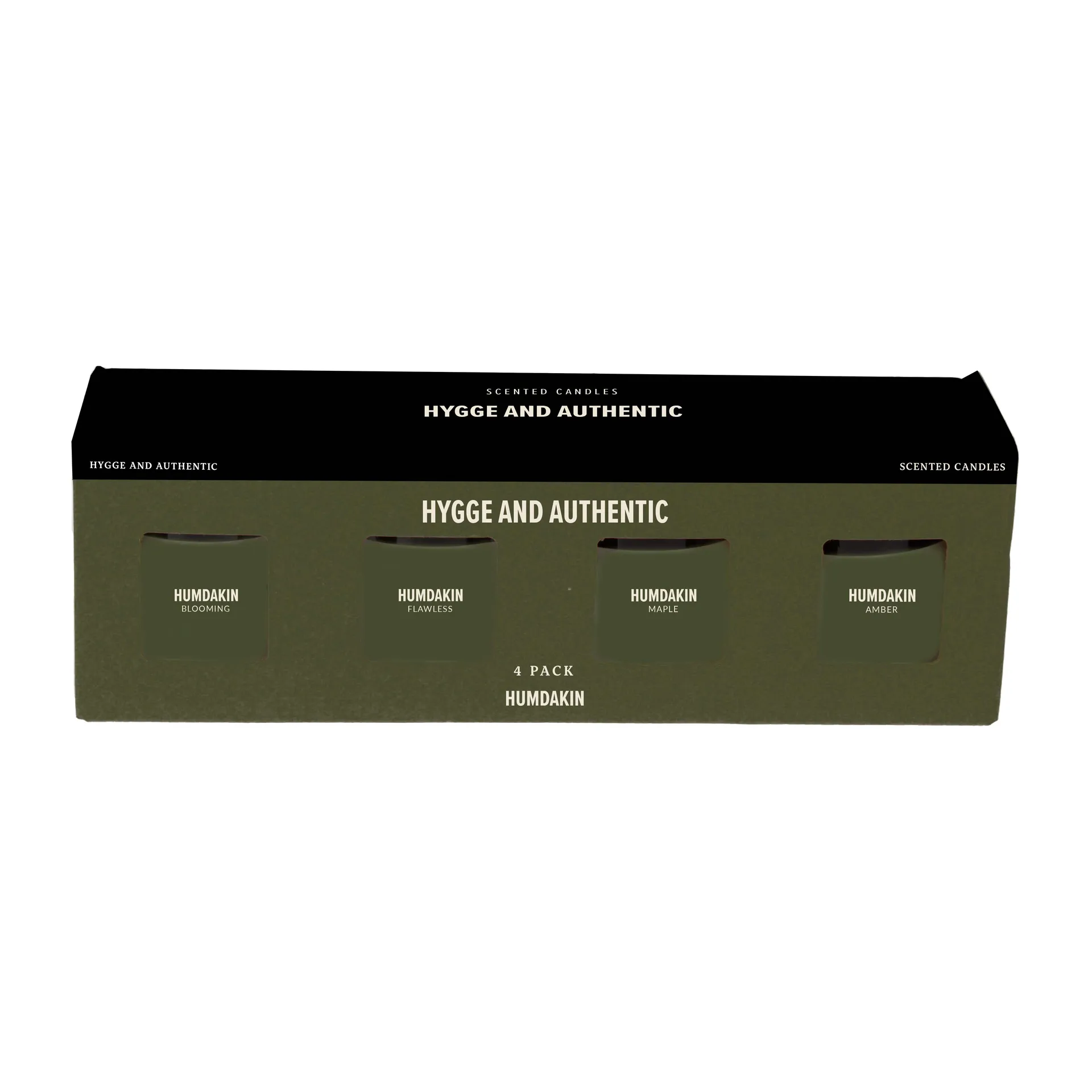 Humdakin geurkaarsen 4-pack, Hygge and Authentic - Green Humdakin