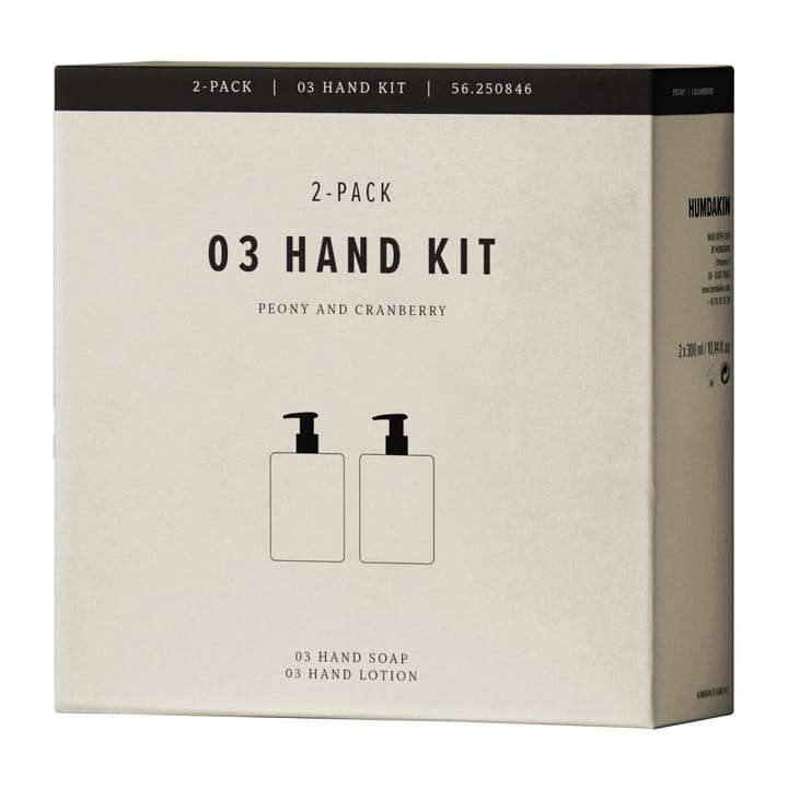 Humdakin handverzorgingskit 2 x 300 ml, Peony & cranberry Humdakin