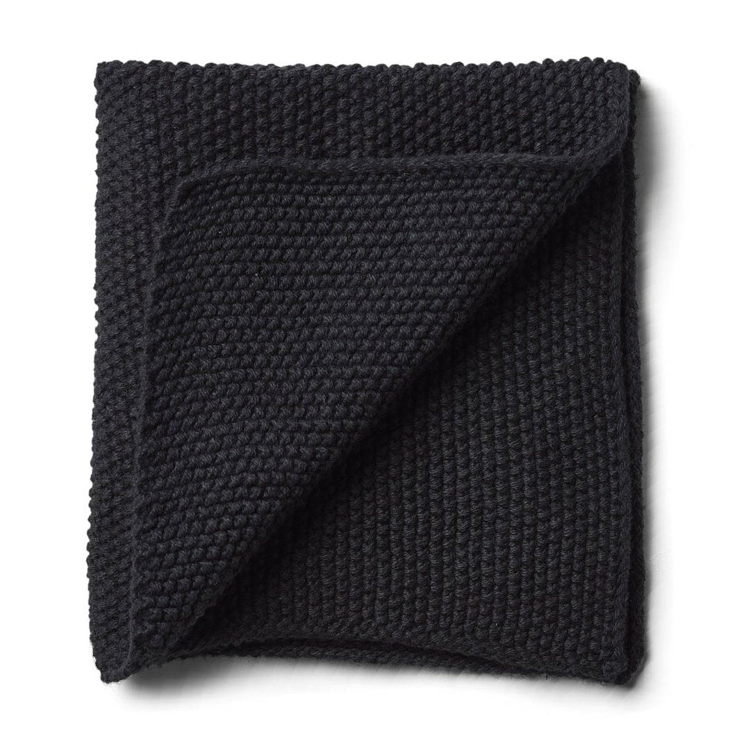 Humdakin Knitted vaatdoek 28x28 cm Coal | Scandinavisch Interieur | Vaatdoeken & afwasborstels | Zwart