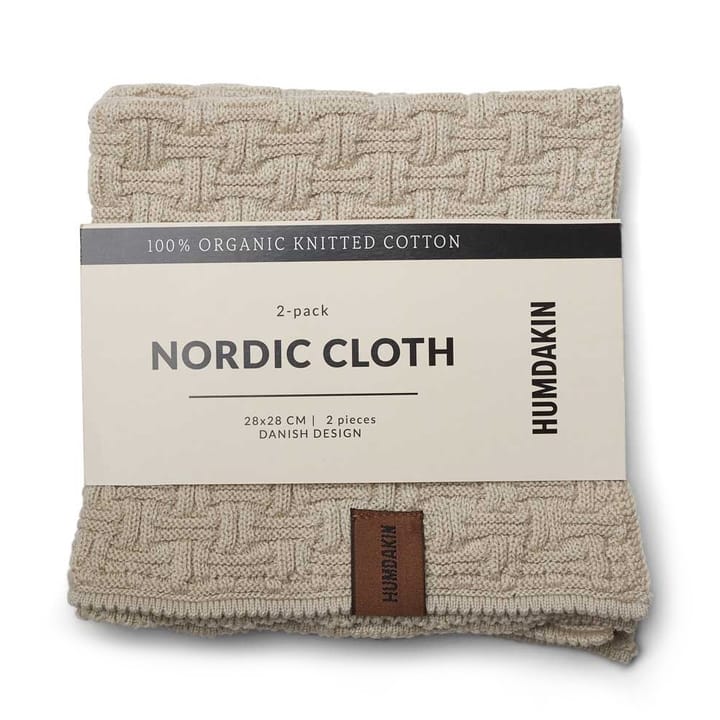Humdakin Nordic vaatdoekje 28x28 cm 2-pack, Light stone Humdakin