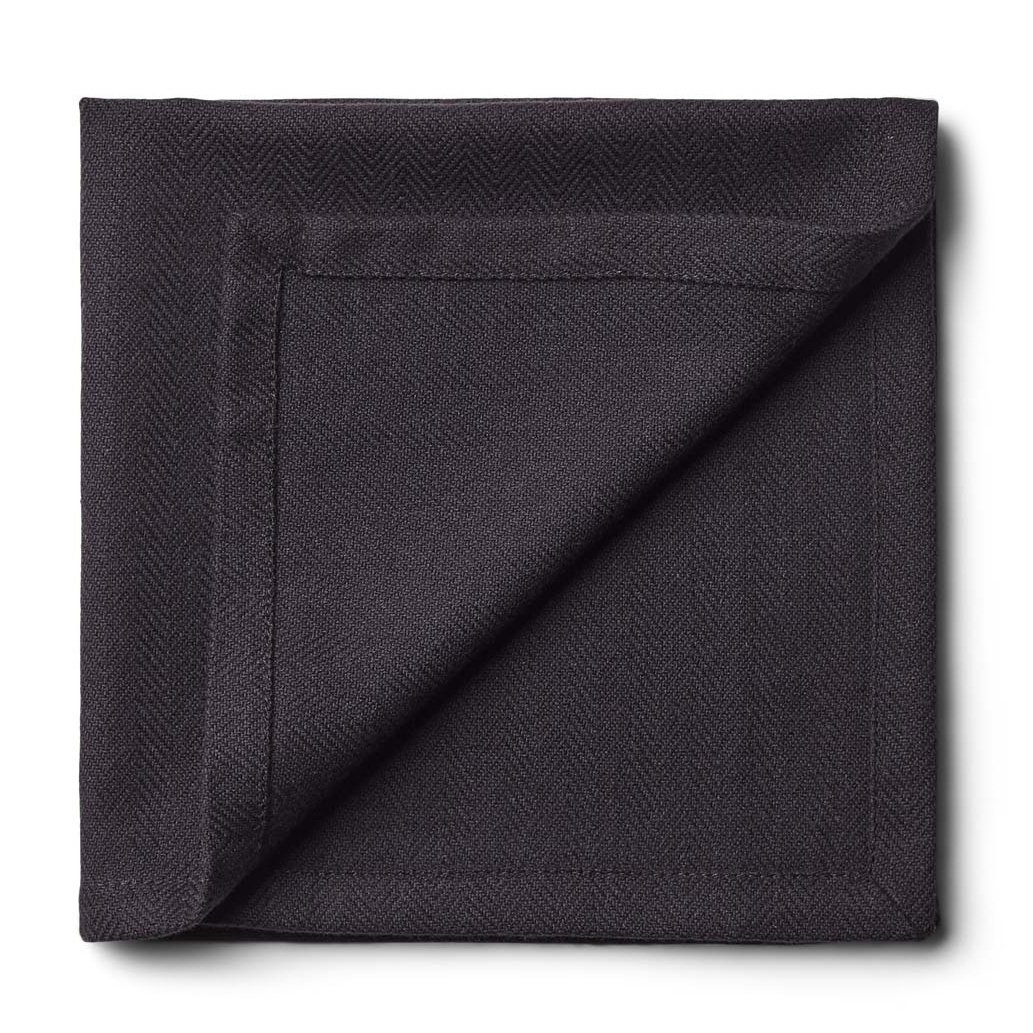 Humdakin stoffen servet 40x40 cm 2-pack Coal | Scandinavisch Interieur | Linnen & katoenen servetten | Zwart