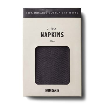 Humdakin stoffen servet 40x40 cm 2-pack - Coal - Humdakin