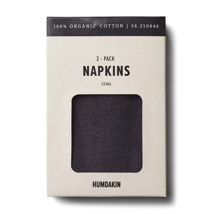 Humdakin stoffen servet 40x40 cm 2-pack, Coal Humdakin