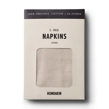 Humdakin stoffen servet 40x40 cm 2-pack - Light stone - Humdakin