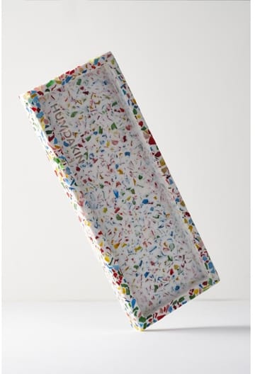 Humdakin Terrazzo presenteerschaaltje 10x25 cm - Rainbow - Humdakin