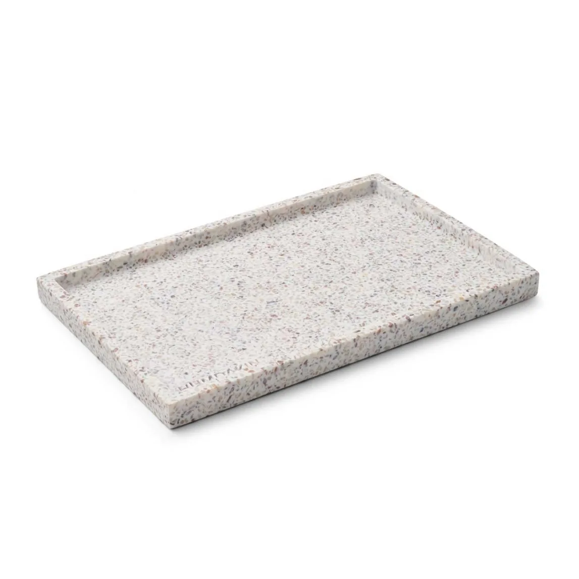 Humdakin Terrazzo presenteerschaaltje 30x20 cm, White-brown Humdakin