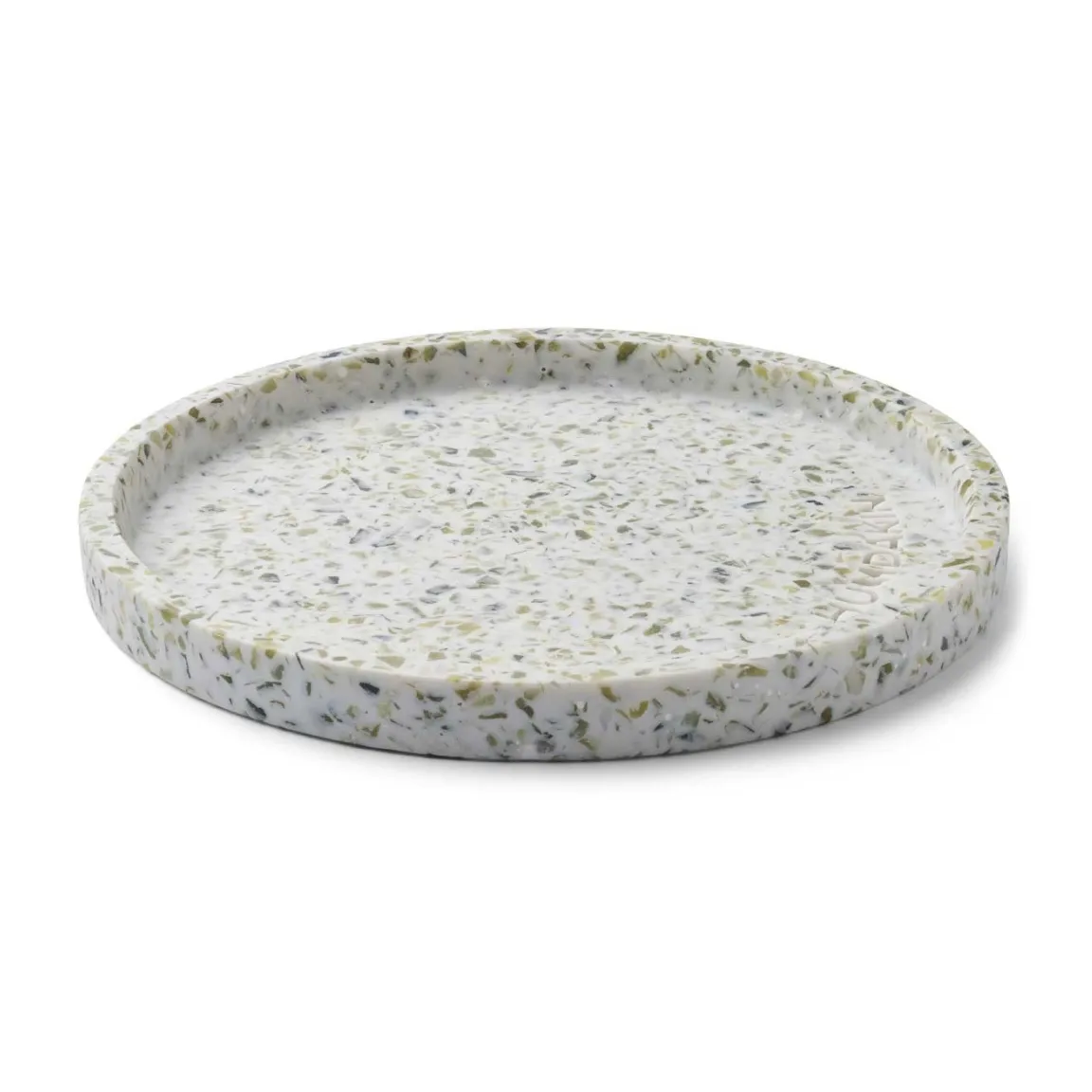 Humdakin Terrazzo rond dienblad Ø20 cm, Green-white Humdakin