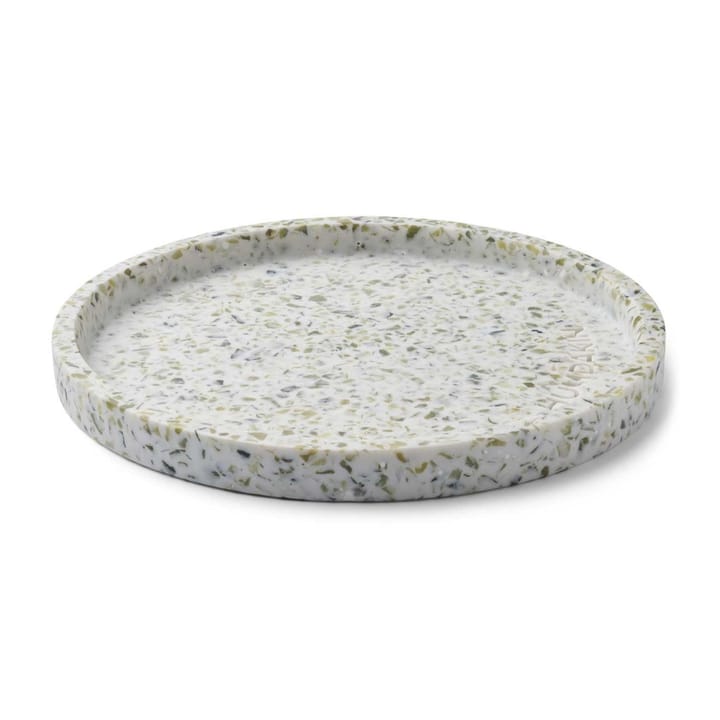 Humdakin Terrazzo rond dienblad Ø20 cm - Green-white - Humdakin