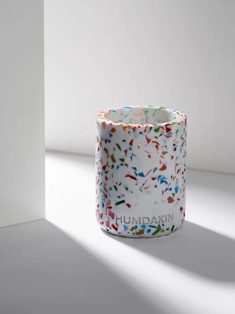 Humdakin Terrazzo tandenborstelbeker 10 cm, Rainbow Humdakin