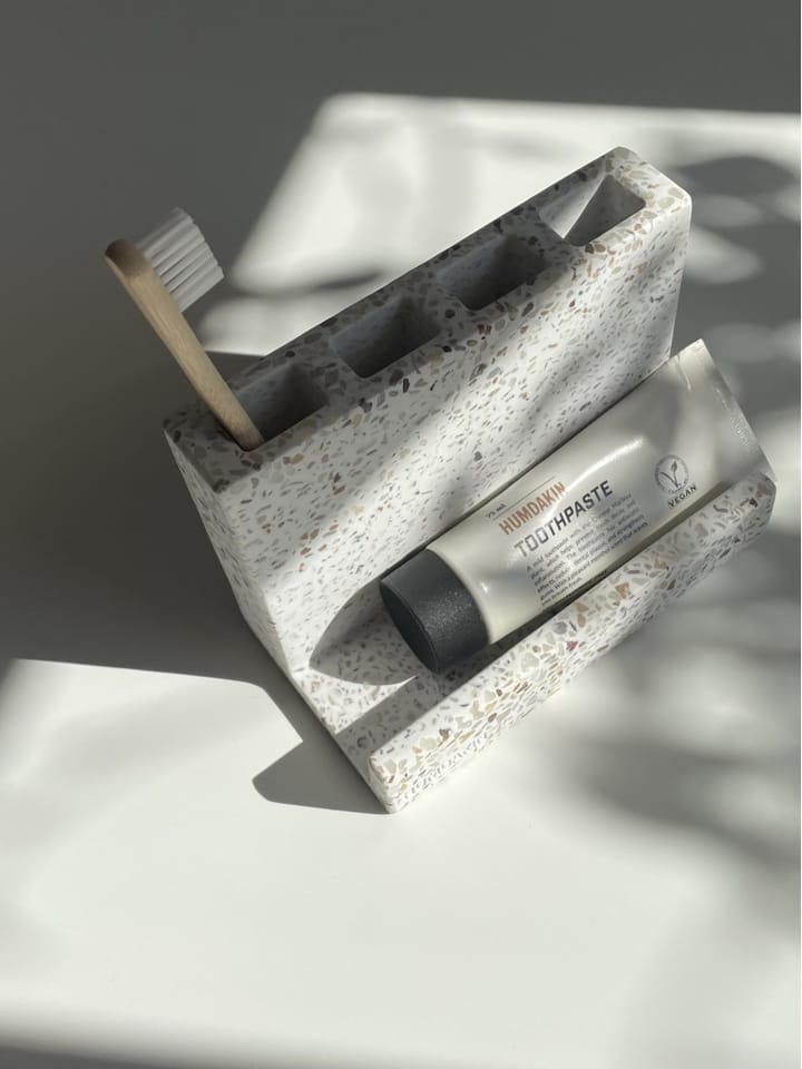 Humdakin Terrazzo tandenborstelhouder, Red-beige Humdakin