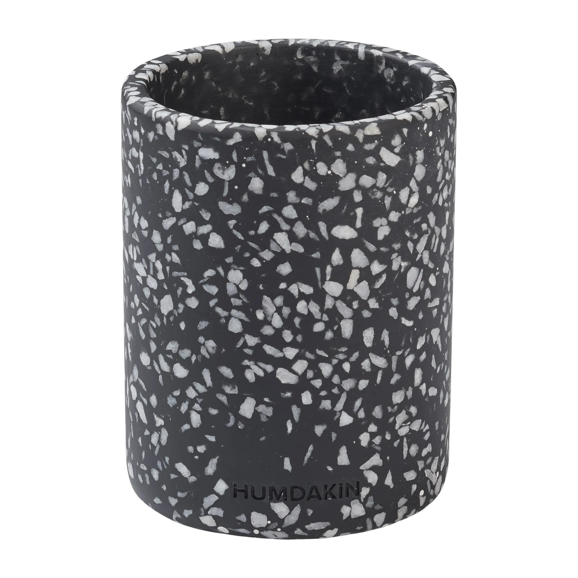 Humdakin Terrazzo vaas met deksel Ø10 cm, Black Humdakin