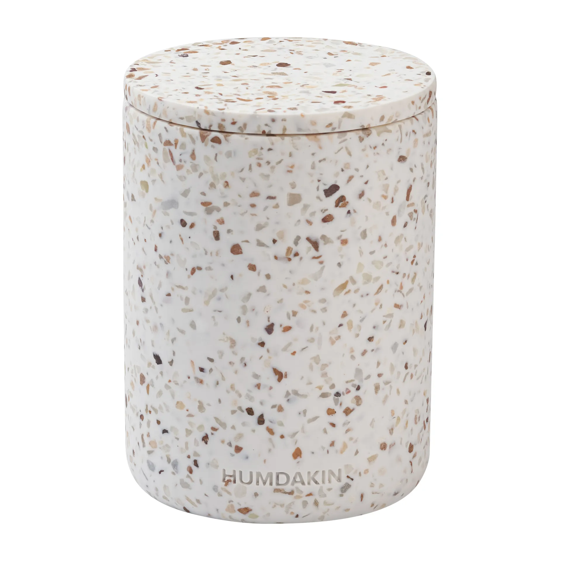 Humdakin Terrazzo vaas met deksel Ø10 cm, Red/Beige Humdakin