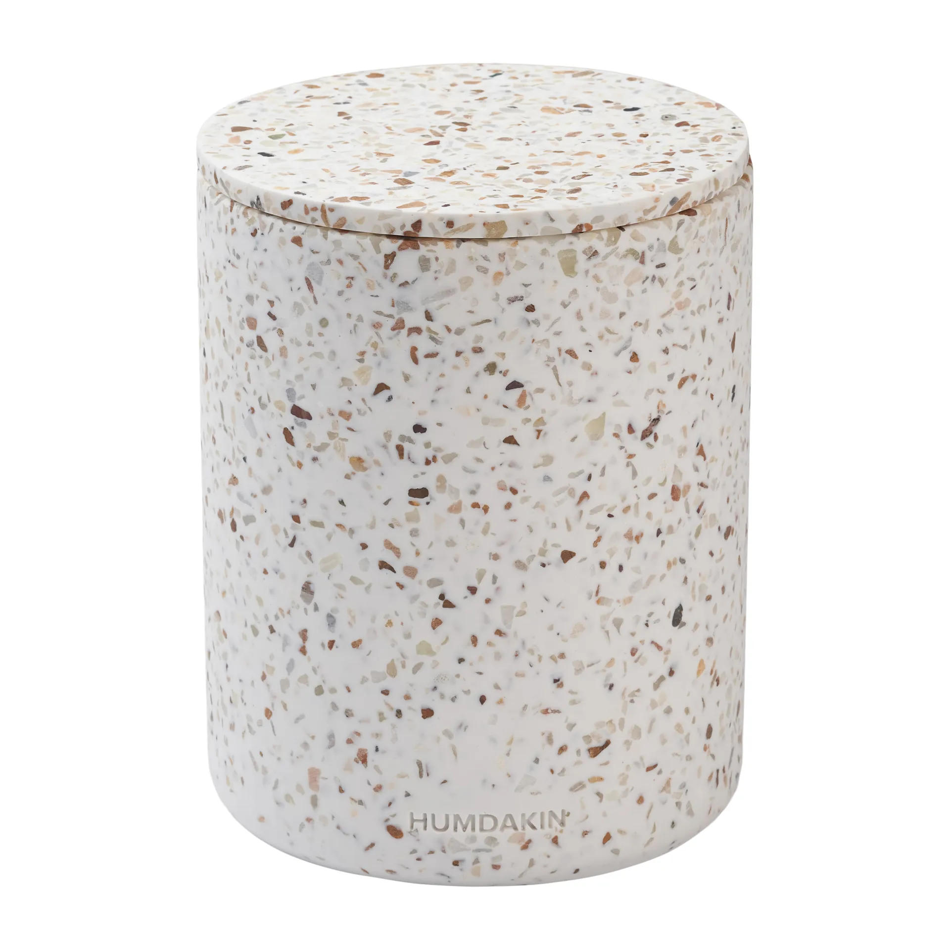 Humdakin Terrazzo vaas met deksel Ø13 cm, Red/Beige Humdakin